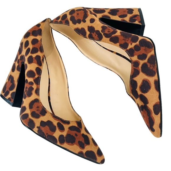 Nine West Shoes - Nine West Women's Leopard Print Block Heel Pump Heels Sz. 7.5M